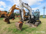 2018 BOBCAT E85 HYDRAULIC EXCAVATOR SN-14254 powered by diesel engine, equipped with Cab, front blad
