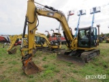 2018 CAT 308E2CR HYDRAULIC EXCAVATOR powered by Cat diesel engine, equipped with Cab, front blade, a