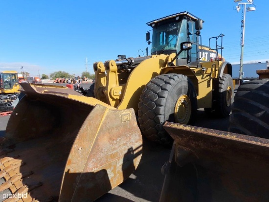 2013 CAT 980K RUBBER TIRED LOADER SN:W7K01901 powered by Cat diesel engine, equipped with EROPS, air