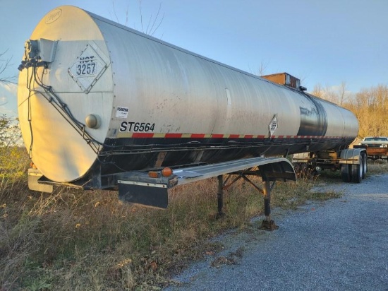 1985 ED ENTYRE TR-6ASPHALT TANKER TRAILER VN:7148 equipped with 6,750 gallon tank, 68000lb GVWR, spr