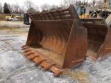 SPADE NOSE BUCKET W/ EDGE GUARD SEGMENTS RUBBER TIRED LOADER for Volvo L330C. Located: 390 Quarry Rd