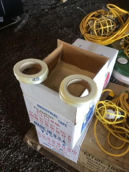 (72) ROLLS OF 1/2IN. FILAMENT TAPE NEW SUPPORT EQUIPMENT