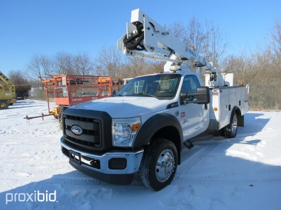 2011 FORD F550XL BUCKET TRUCK VN:A18101...powered by diesel engine, equipped with automatic transmis