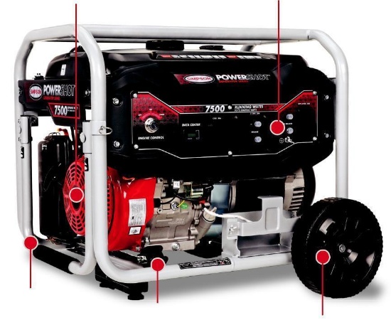 NEW SIMPSON 70007 SPG7593E PORTABLE GENERATOR NEW SUPPORT EQUIPMENT powered by 12.5hp HD 420cc gas e