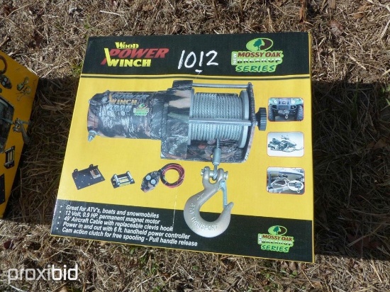 NEW 2000 LB. ATV WOOD POWER WINCH- CAMO NEW SUPPORT EQUIPMENT