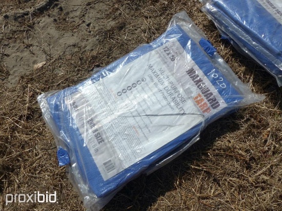 NEW 12 X 16 BLUE TARPS ( SELL 3 IN A LOT ) NEW SUPPORT EQUIPMENT