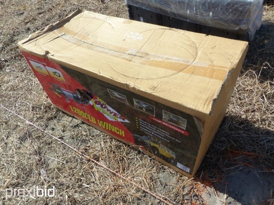 NEW 12,000 # HEAVY DUTY TRUCK WOOD POWER WINCH NEW SUPPORT EQUIPMENT