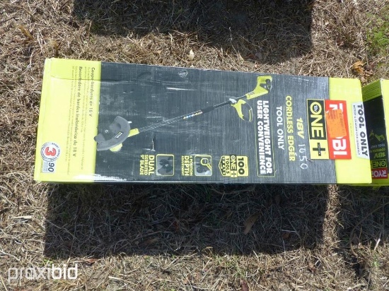 NEW RYOBI 18 VOLT 10" STRING TRIMMER NEW SUPPORT EQUIPMENT