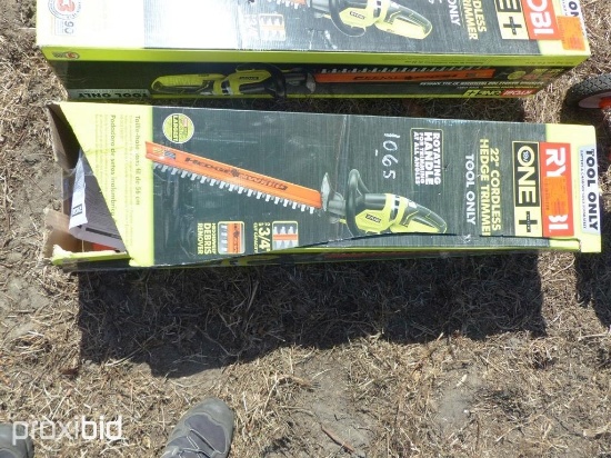 NEW RYOBI 22 " 18 VOLT HEDGE TRIMMER NEW SUPPORT EQUIPMENT