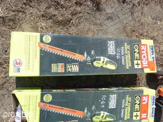 NEW RYOBI 22 " 18 VOLT HEDGE TRIMMER NEW SUPPORT EQUIPMENT