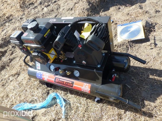 NEW POWERTRAIN 7 HP 10 GAL CONTRACTOR AIR COMPRESSOR- 1 YR FACTORY WARRANTY NEW SUPPORT EQUIPMENT