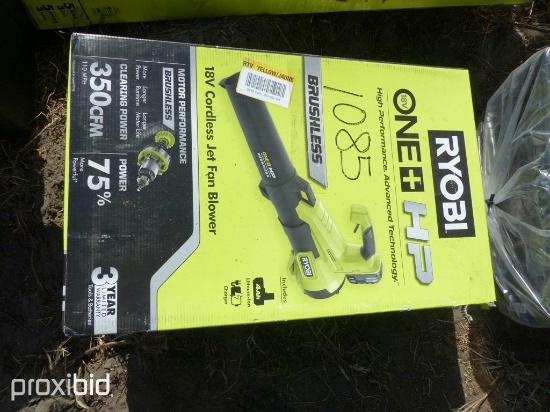 NEW RYOBI 18 V CORDLESS JET FAN BLOWER NEW SUPPORT EQUIPMENT