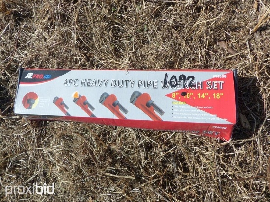 NEW 4 PC STEEL PIPE WRENCH ATE-34030 NEW SUPPORT EQUIPMENT