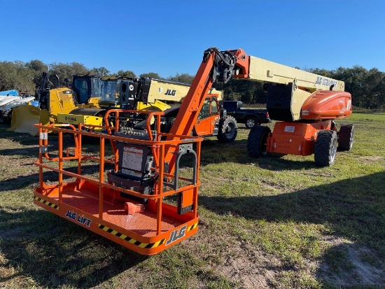 LIKE NEW JLG 1250AJP BOOM LIFT 4x4, powered by diesel engine, equipped with 125ft. Platform height,