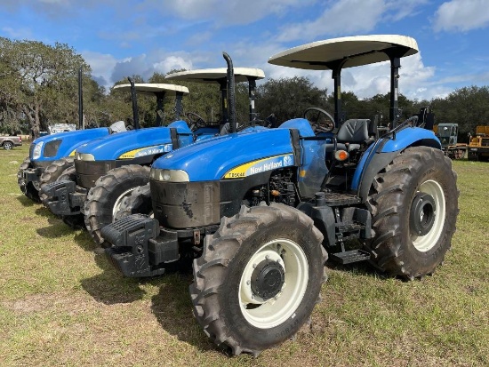 UNUSED NEW HOLLAND T5040 AGRICULTURAL TRACTOR 4x4, powered by diesel engine, 85hp, equipped with ROP