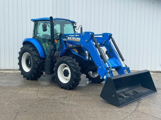LIKE NEW NEW HOLLAND POWERSTAR 110 TRACTOR LOADER 4x4, powered by diesel engine, 107hp, equipped wit