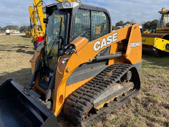 2018 CASE TR340 RUBBER TRACKED SKID STEER SN:NJM444198 powered by diesel engine, equipped with EROPS