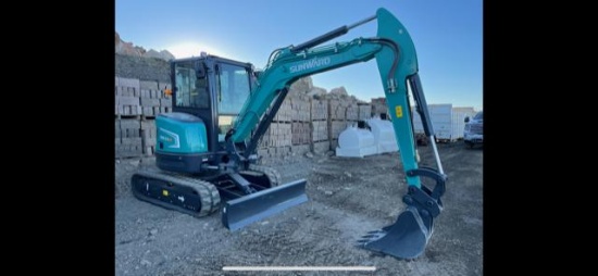 NEW SUNWARD SWE35UF HYDRAULIC EXCAVATOR powered by Kubota D7103 diesel engine, equipped with Cab, fr