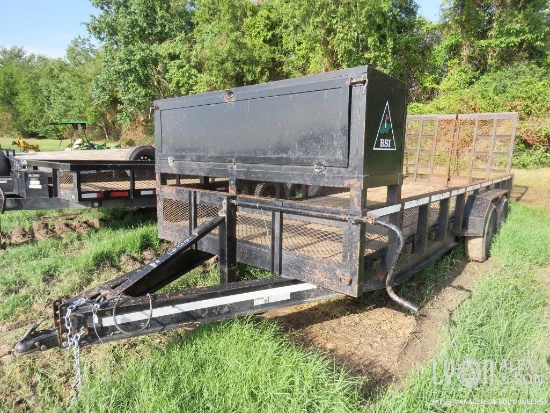 UTILITY 20FT. TAGALONG TRAILER VN:59JT1LT21HD596806 equipped with 20ft. X 82in. Deck, ramps, tool bo