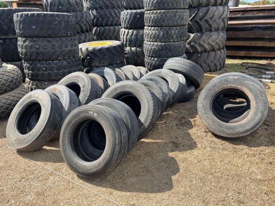 (25) MISC SIZE TIRES, NEW & USED