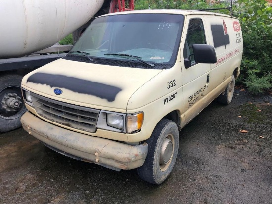 1996 FORD E350 VAN VN:1FTJE34HXTHA69713 powered by 5.8 liter gas engine, equipped with automatic tra