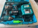 MAKITA BHP451 3/8IN, BATTERY DRIVER DRILL SUPPORT EQUIPMENT SN:charger & tool case. Located in: Bain
