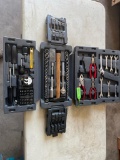 HANDY MAN PLIERS, RATCHET KIT, SCREW DRIVERS, ALLEN KEYS, WRENCHES SUPPORT EQUIPMENT SN:carry case.