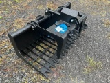 New KIT CONTAINER 76'' SKELETON HYDRAULIC GRAPPLE SKID STEER ATTACHMENT to fit skid steer quick coup