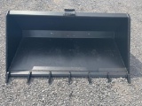 New KIT CONTAINER 66'' BUCKET W/ TEETH SKID STEER ATTACHMENT to fit skid steer quick coupler. Locate
