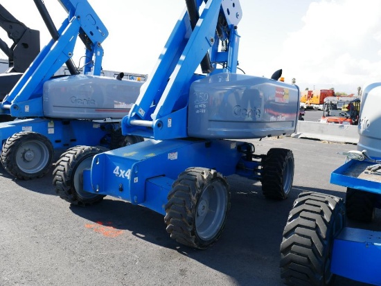 GENIE S65 BOOM LIFT 4x4 SN:6178, powered by diesel engine, equipped with 65ft. Platform height, stra