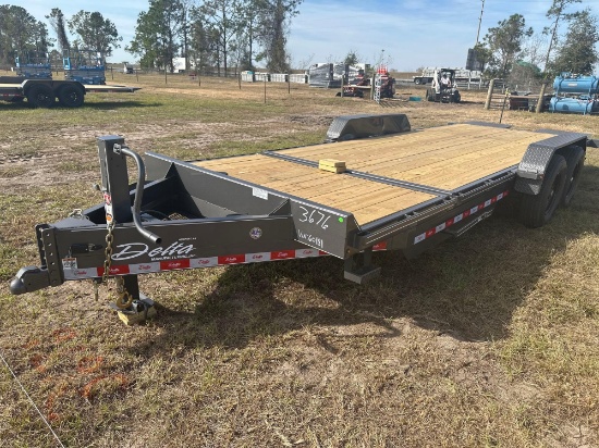 NEW 2023 DELTA 20FT. TAGALONG TRAILER V-060181 equipped with 16ft. Tilt deck, 4ft. Fixed deck, (2)