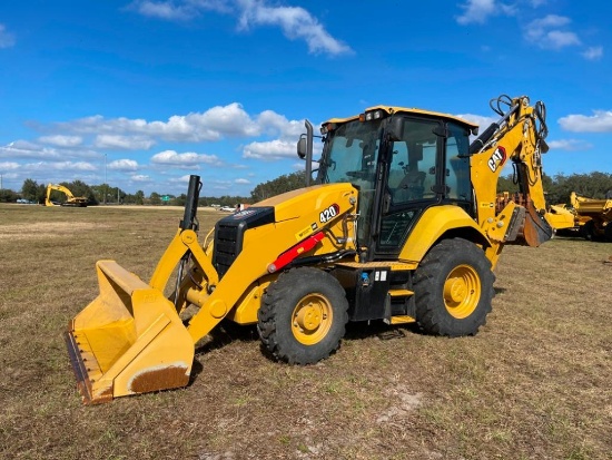2021 CAT 420 TRACTOR LOADER BACKHOE SN-01174... 4x4, powered by Cat diesel engine, equipped with