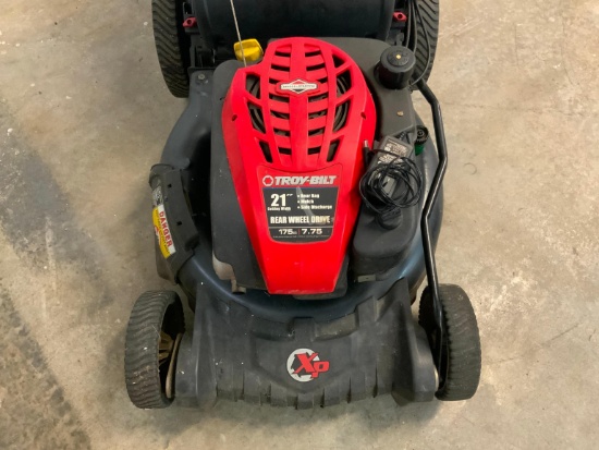 TROY BILT XP 21IN. SELF PROPELLED REAR BAG LAWN MOWER, B&S GAS ENGINE SUPPORT EQUIPMENT . All Items