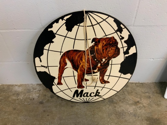 20IN. DIAMETER MACK BULLGOG SIGN COLLECTIBLE SIGN . All Items need to be removed by March 10th,