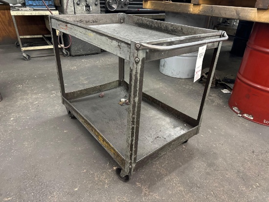 2 TIER METAL ROLLING CART 30"L X 24"W X 28"H SUPPORT EQUIPMENT