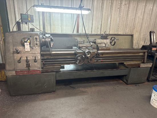 CLAUSING- COLCHESTER 17" ENGINE LATHE, 12" CHUCK SIZE, 81" BETWEEN CETNERS, 18" SWING OVER BED, 3"
