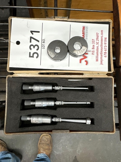 (3) 3 POINT INTERNAL BORE MICROMETERS, .275-.350, .350-.425, .425-.500 INDUSTRIAL SHOP EQUIPMENT