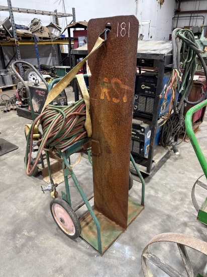 RADNOR TANK CART WITH TORCHES, HOSES, AND GUAGES SUPPORT EQUIPMENT. Selling Offsite: 5 Canale Dr Egg