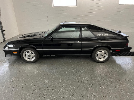 1987 SHELBY CHARGER GLHS COLLECTIBLE VEHICLE VN:1B3BZ64E2HD592630 No. 954 of 1,000 produced, Two