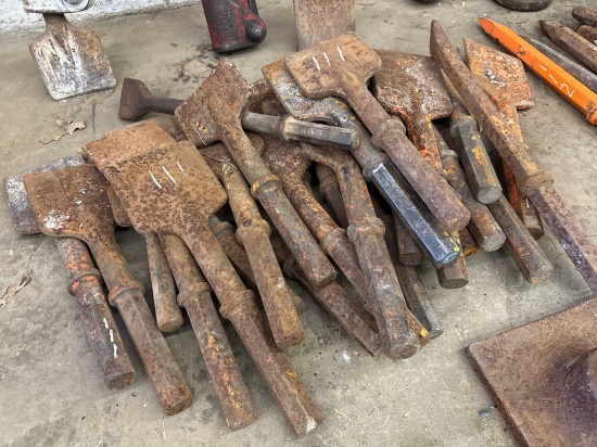 APPROX (25) JACKHAMMER SPADE BITS SUPPORT EQUIPMENT