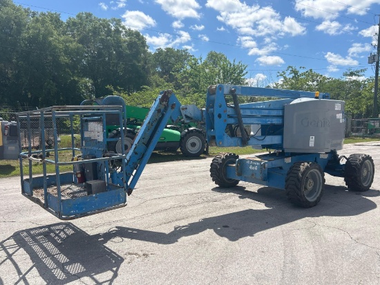 GENIE Z-45/25J RT BOOM LIFT SN:Z452513A-47247 4x4, powered by diesel engine, equipped with 45ft.