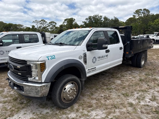 2019 FORD F450XL FLATBED TRUCK VN:1FD0W4GT4KEG12905 powered by Powerstroke 6.7L turbo diesel engine,