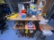 SHELF CONTENTS: 300FT. TAPE MEASURE, FIRST AID KITS, SOCKETS, DRILL BITS, SAFETY HARNESS, CHAINS,