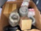 BOX OF YANMAR SERVICE SUPPLIES,: OIL, FILTERS, O-RINGS SUPPORT EQUIPMENT