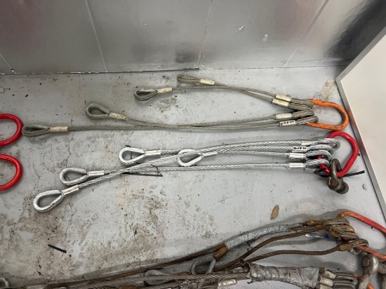 (2) 4 EYE CABLE PULLING SLINGS SUPPORT EQUIPMENT