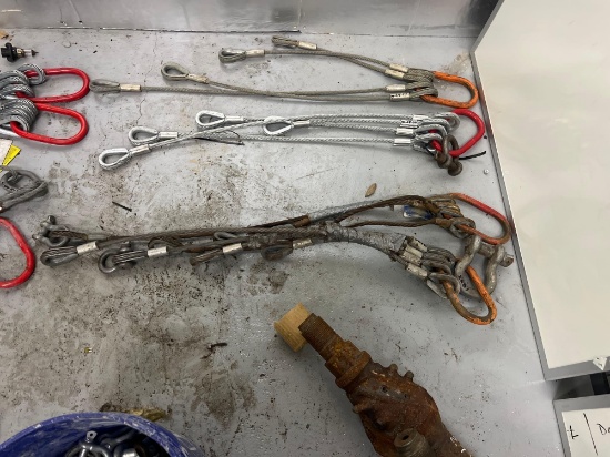 (2) 4 EYE CABLE PULLING SLINGS SUPPORT EQUIPMENT