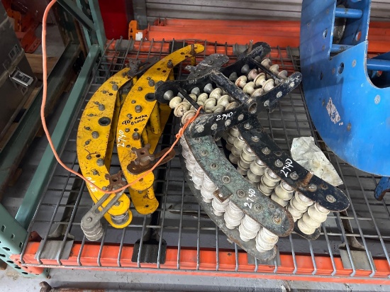 (1) 45 DEGREE & (4) 90 DEGREE CABLE PULLING BLOCKS SUPPORT EQUIPMENT