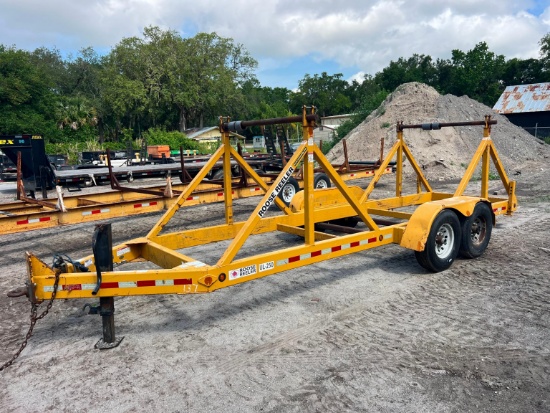 ROOSE UL-250 DOUBLE REEL TRAILER SN:R10421 equipped with double-reel, tandem axle.