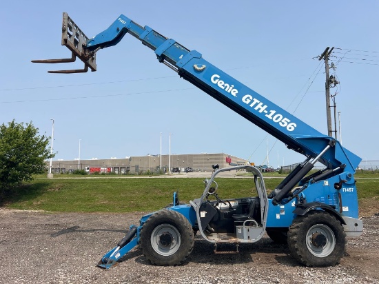 GENIE GTH1056 TELESCOPIC FORKLIFT SN:GTH1013-17863 4x4, powered by diesel engine, equipped with