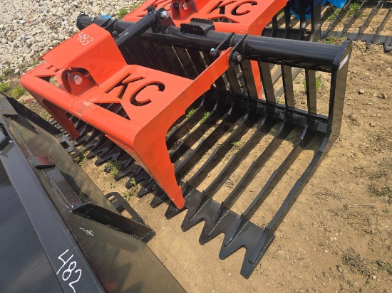 NEW 76IN. SKELETON GRAPPLE BUCKET SKID STEER ATTACHMENT